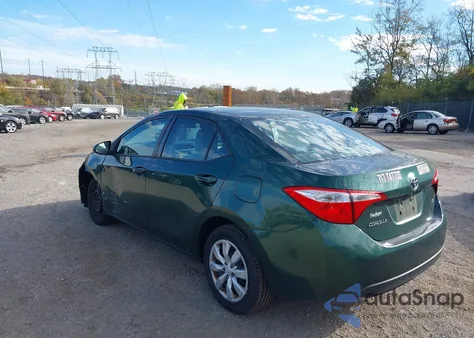 2016 Toyota Corolla Le from USA, damaged, VIN 2T1BURHE0GC742433